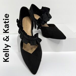 KELLY & KATIE Suede Special Event Slingbacks, Size 6.5